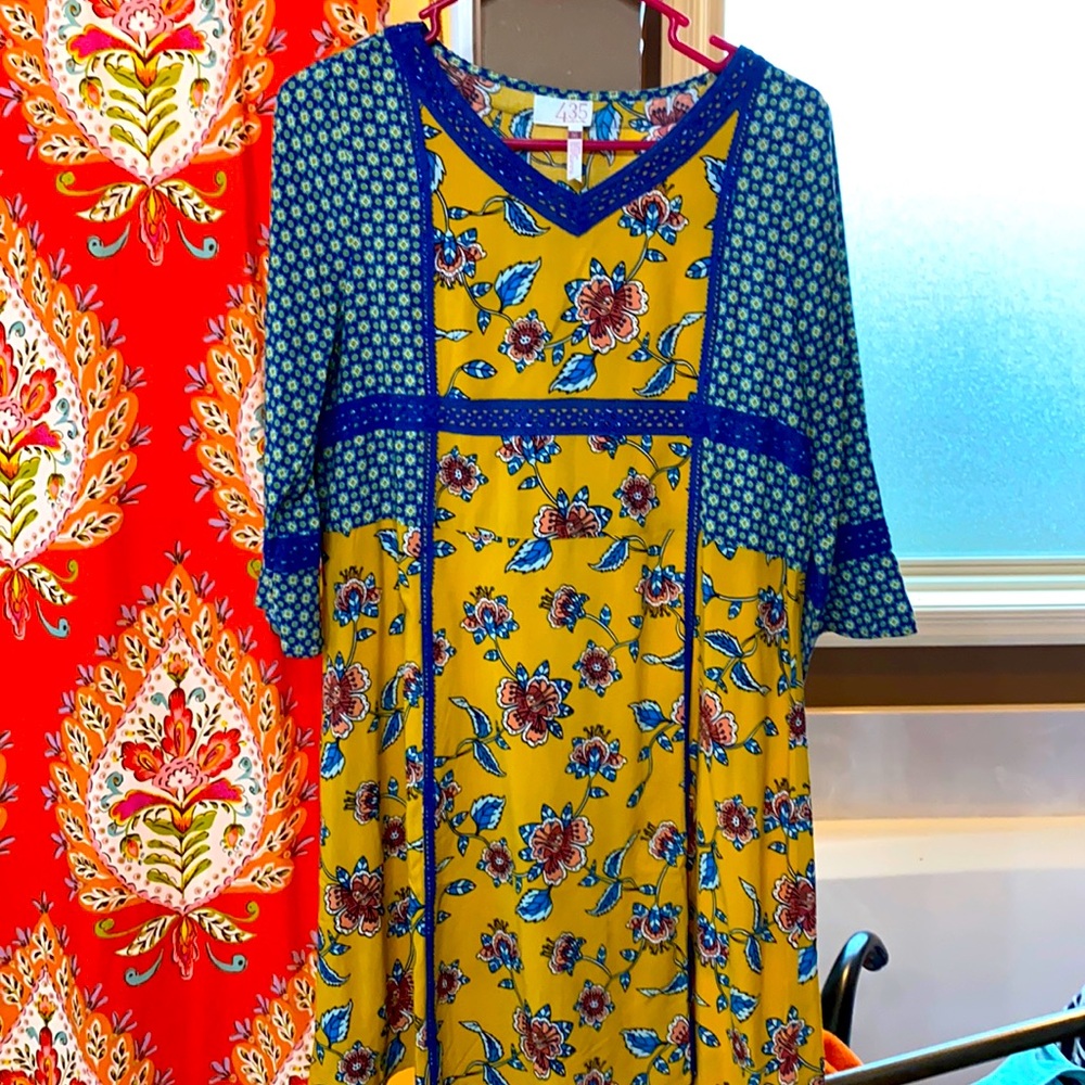 Matilda Jane blue and gold dress